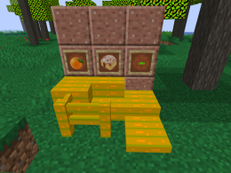 The new Items, including oranges, saplings, and orange wood!