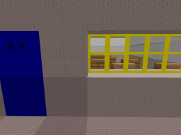 An imitation room I made based on the first notebook room in Baldi's Basics Classic.