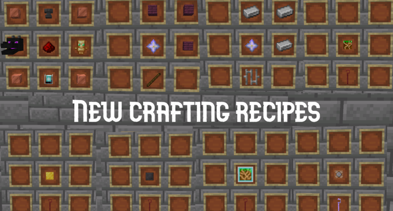 All crafting recipes.