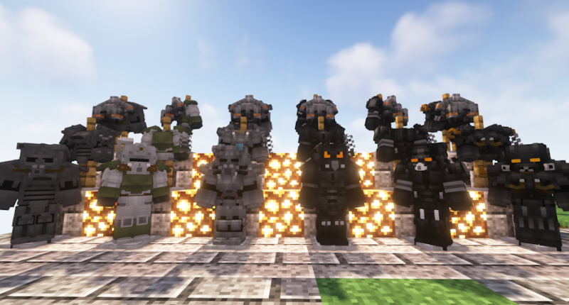 The Main Armors and two modded versions