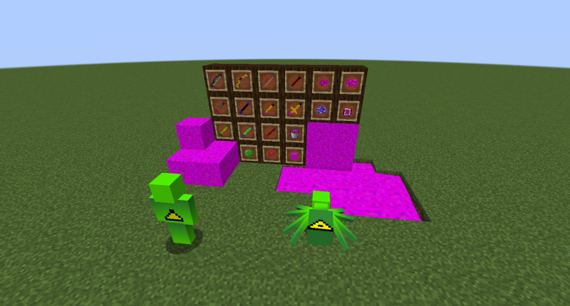 all items, blocks and mobs