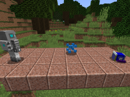 A picture of 3 of the mobs in this mod (but they didn't want to face the camera.)