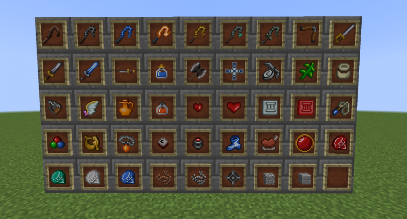 (Old) All of the mod's items from the original release of the mod.