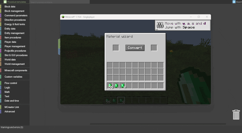 Support for Minecraft GUI tooltip UI component added to MCreator's WYSIWYG Minecraft GUI editor