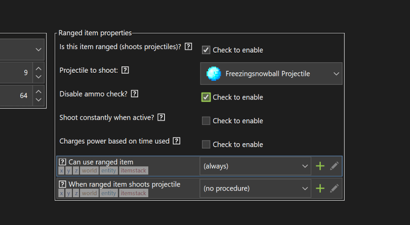 No ammo check ranged item option