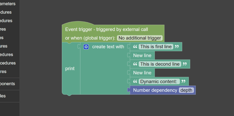 Multiline procedure-based special info of items is now possible in MCreator