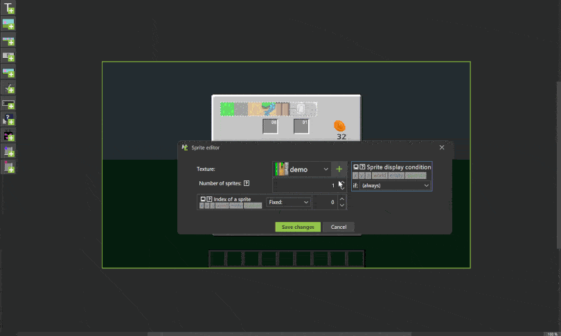 A process of adding a texture sprite to Minecraft GUI