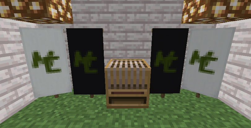 Custom Minecraft banners made using MCreator mod maker