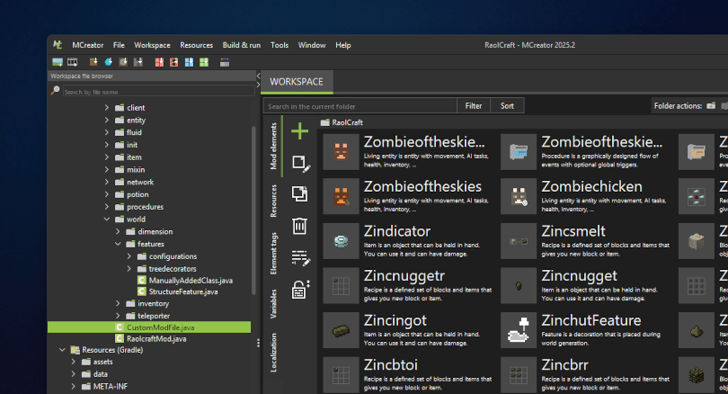 One can now put custom mod files in the default mod Java package without the code generator removing them