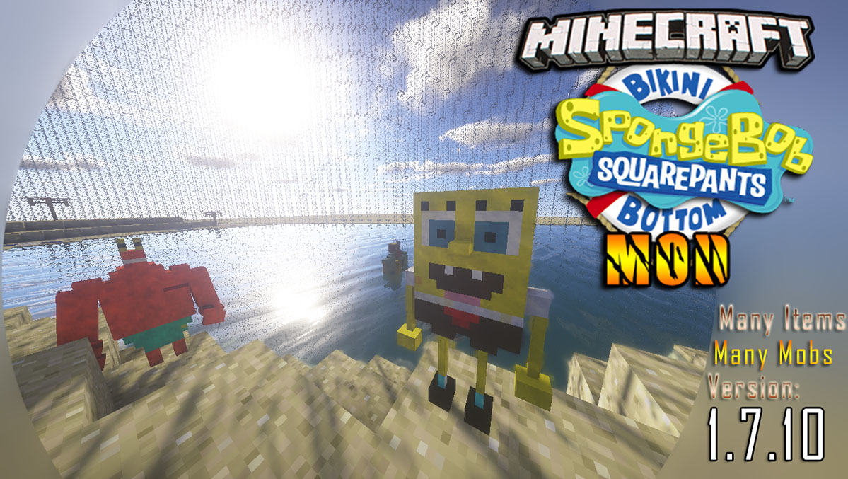 Spongebob Squarepants Mod 1 7 10 1 8 9 Many Mobs And Items Mcreator