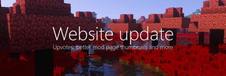 Website update - Upvotes, mod page thumbnails and more