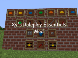 Adds New Items for roleplaying.
