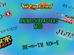 Anime Characters Mod Title