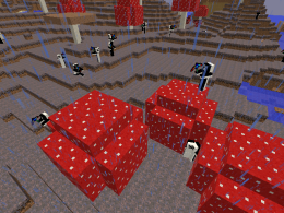 Dimension Guards in a mushroom biome.