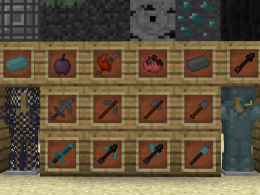 Most of the Tools and Armor, Resources and Blocks.