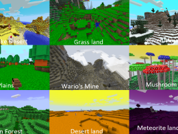 Biomes (from version 0.3, will be updated)