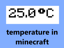 temperature in minecraft
