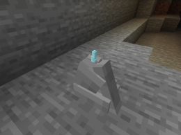 Place for CC. Possible found in Ilum Caves. It can only be broken with a pickaxe. A cyber crystal drops out