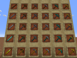 pickaxes with the new added tool hilts 
