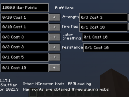 Adds a rpg like buff menu that takes points
