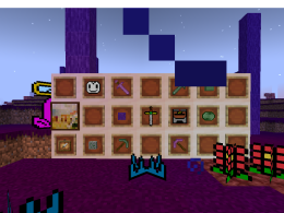 A showcase of the items