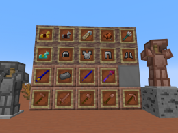 All items (all the items in the top two rows now have crafting recipes)