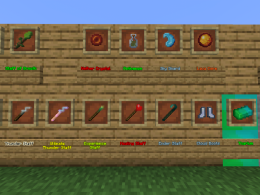 Weapons, blocks and items