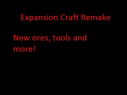 New Ores, tools, armors and more