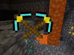 *Picture Of 2 Gilded Diamond Pickaxes*