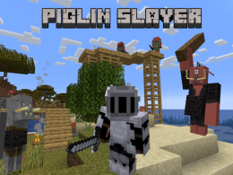 PIGLIN SLAYER title with stuff from the mod.