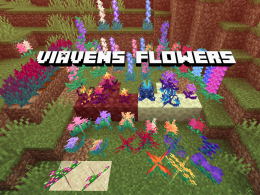 Text say Viavens Flowers over an image of the flowers in game