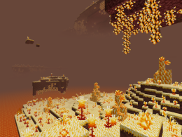 A shot of the biome with some crystal generation.