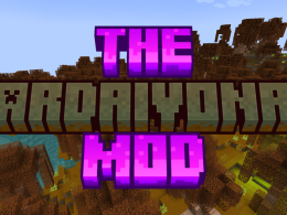 My favorite biome I created behind the text of the mod's title