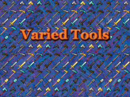 The main logo showcasing all of the tool textures.