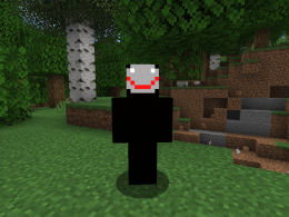 Herobrine from the Herobrine Origin Mod changes to Bunny