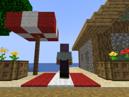 relaxing on a beach.