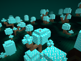The glowshrooms.