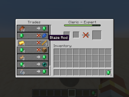 Shows the trades for ender pearls and blaze rods