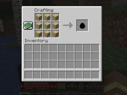 With any 9 planks you will make The World End Spawn. 