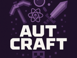 Autcraft Logo with weapons and tools 