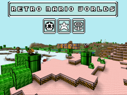 Biomes, enemies, and power-ups from old Super Mario games in Minecraft