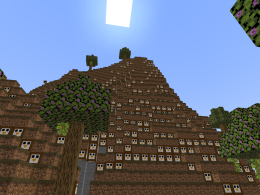 trees and owl particles and moutain