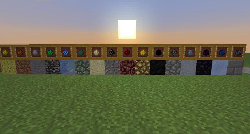 16 mobs and their corresponding blocks