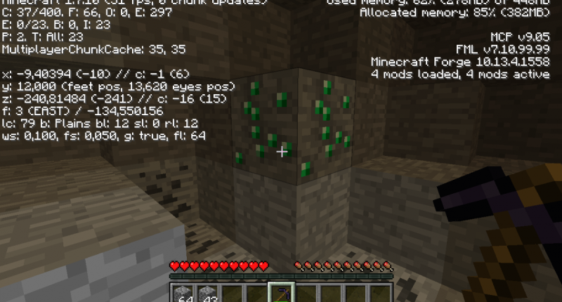 Emerald is generated in all world like diamond