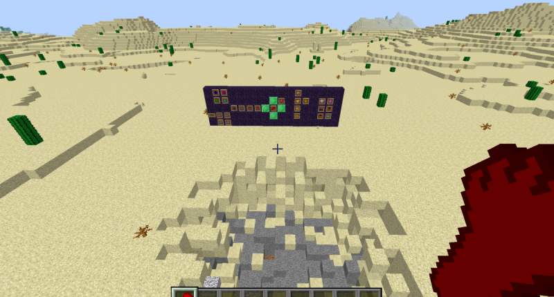 The whole mod picture. (With A crater! And the background block is the only block in the mod)