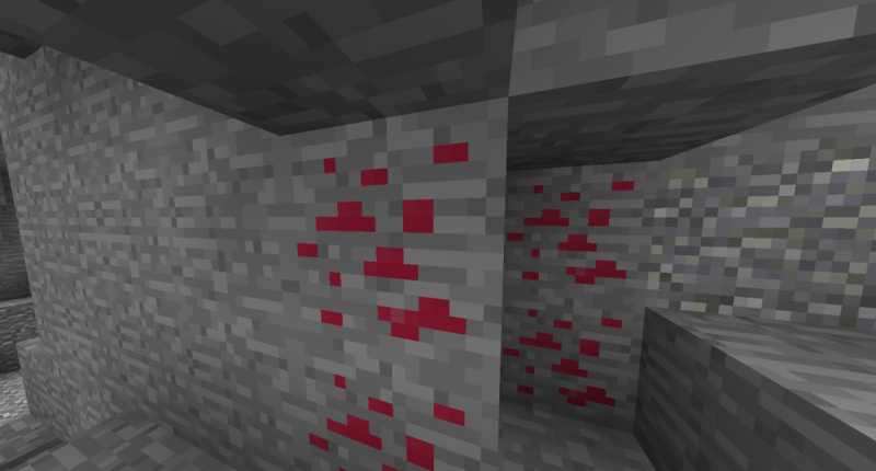 Example of a chunk of Ruby Ore you can find