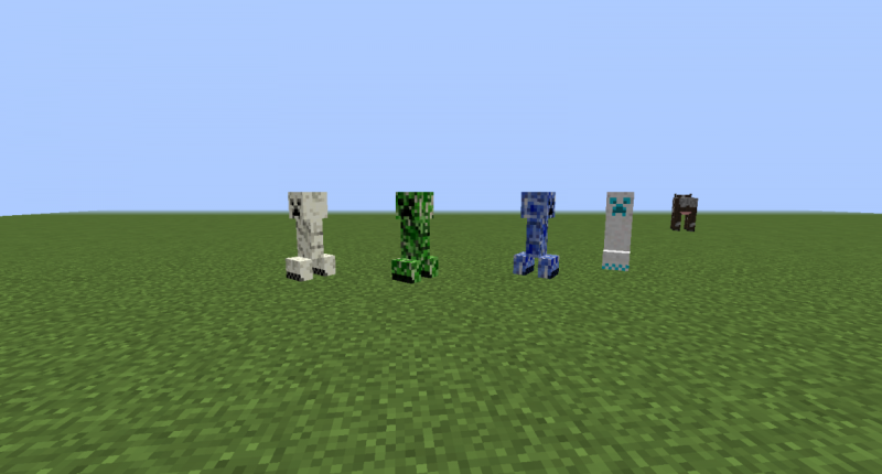 These creepers spawn depending on the biome, they also have the same physics of creepers