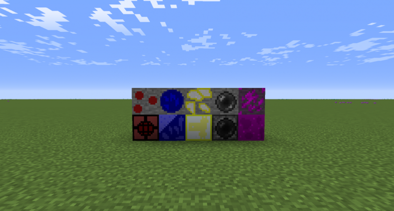 Blocks and Ores in the mod.