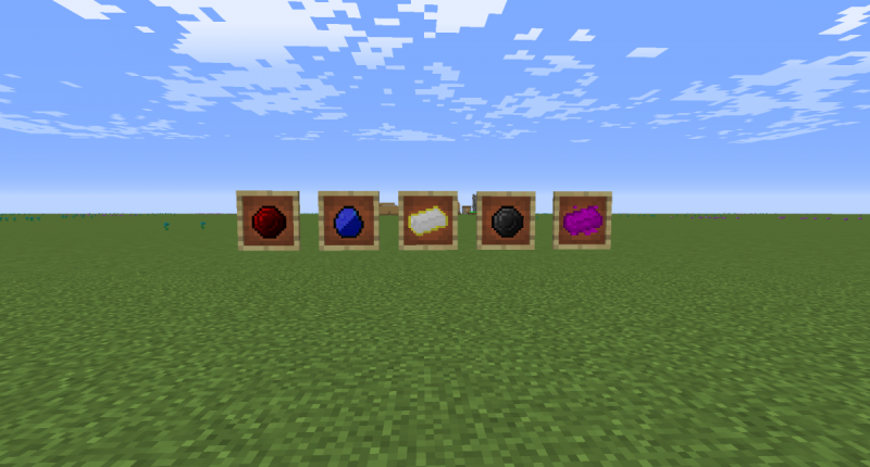 Ores in the mod.