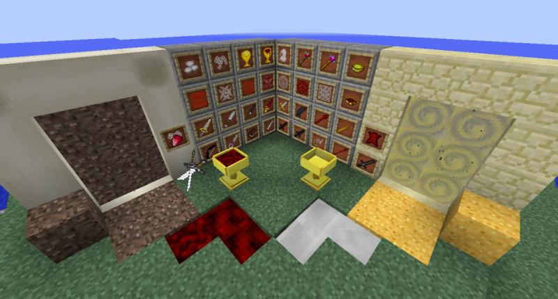 Blocks, portals, and items
